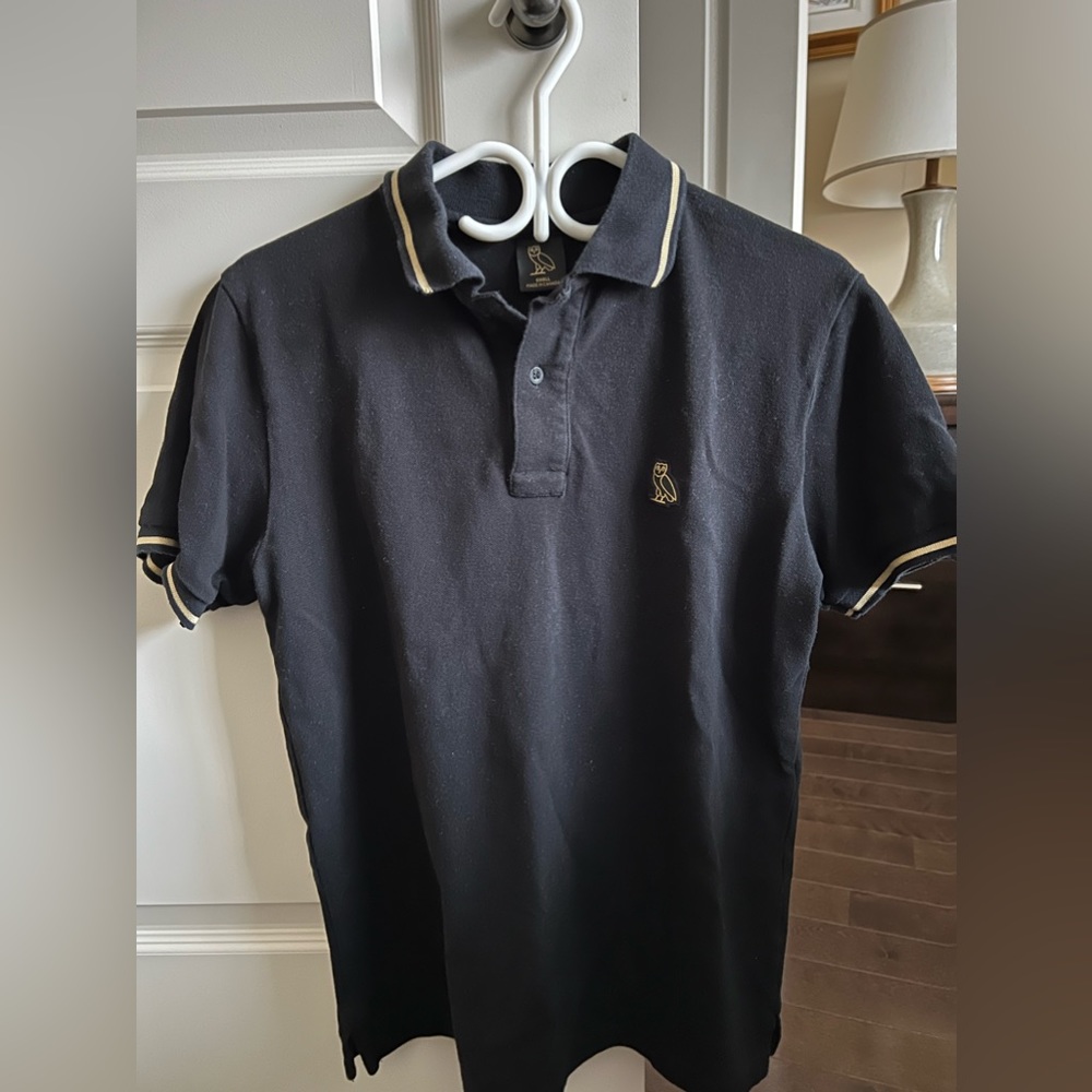 OVO Golden Black Polo - Size Small